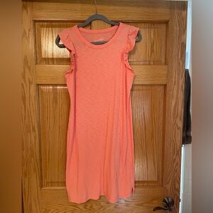 Universal Thread Coral Ruffle Sleeve Dress
